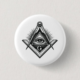 Badge Rond 2,50 Cm Freemasonry symbol