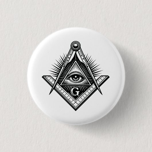 Badge Rond 2,50 Cm Freemasonry symbol (Devant)