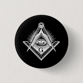 Badge Rond 2,50 Cm Freemasonry symbol