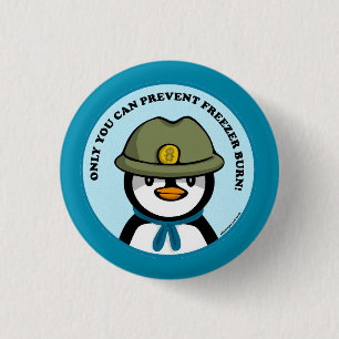 Badge Rond 2,50 Cm Freezie le pingouin dit