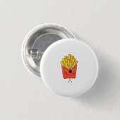 Badge Rond 2,50 Cm Frites, chips, thème chips chaudes (Devant & derrière)