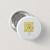 Badge Rond 2,50 Cm Fromage Gouda, thème fromage (Devant & derrière)