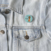 Badge Rond 2,50 Cm Frontière Terrier Papa (En situation)