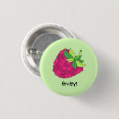 Badge Rond 2,50 Cm Fruit de framboise (Devant & derrière)