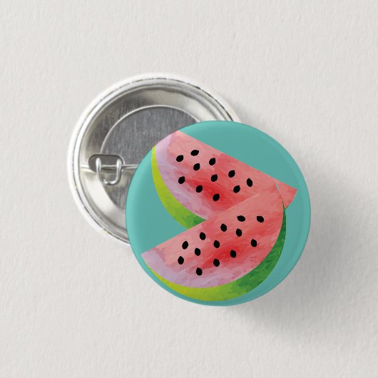 Badge Rond 2,50 Cm Fruits de pastèque (Devant & derrière)