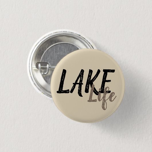 Badge Rond 2,50 Cm fun LAKE LIFE | (Devant & derrière)