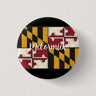 Badge Rond 2,50 Cm Fun personnalisé Maryland Drapeau Portable en méta