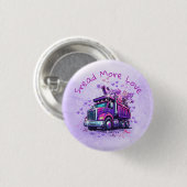 Badge Rond 2,50 Cm Fun Purple Dump Truck Spreading Love (Devant & derrière)