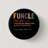 Badge Rond 2,50 Cm Funcle Funny Uncle Définition, Awesome Legend Hero (Devant)