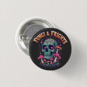 Badge Rond 2,50 Cm Fungi & Frayeurs (Devant & derrière)