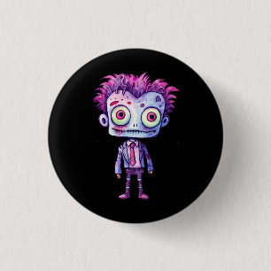 Badge Rond 2,50 Cm Funny Frankenstein Monster Halloween Fun