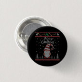 Badge Rond 2,50 Cm Funny Gnome Joyeux Noël (Devant & derrière)