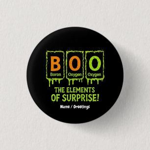 Badge Rond 2,50 Cm Funny Halloween Boo Elements Science Surprise Cade