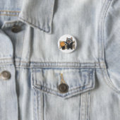 Badge Rond 2,50 Cm Funny Office Cat Boss Scolding Employee Button (En situation)