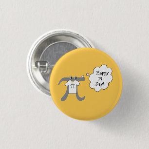 Badge Rond 2,50 Cm Funny Pi Guy - Joyeux Pi Day