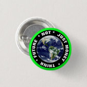 Badge Rond 2,50 Cm Futur PAS d'argent 'PENSEZ' / Rébellion (Devant & derrière)