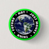 Badge Rond 2,50 Cm Futur PAS d'argent 'PENSEZ' / Rébellion (Devant)