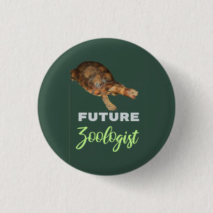 Badge Rond 2,50 Cm futur zoologiste - tortue