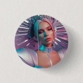 Badge Rond 2,50 Cm Futuristic queen (Devant)