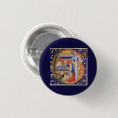 Badge Rond 2,50 Cm G initial éclairé (Devant & derrière)