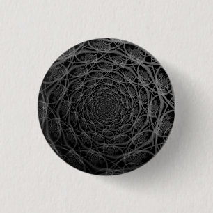 Badge Rond 2,50 Cm Galaxie de Filaments en Bouton noir et blanc