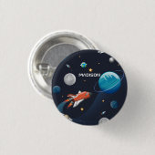 Badge Rond 2,50 Cm Galaxie de voyage spatial personnalisée (Devant & derrière)