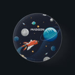 Badge Rond 2,50 Cm Galaxie de voyage spatial personnalisée<br><div class="desc">Boutons de l'espace extra-atmosphérique vous pouvez ajouter un nom pour le rendre personnel. Découvrez les autres objets de cette collection ci-dessous,  comme les étiquettes de bagage,  qui correspondent à ce mignon bouton. Ajoutez un nom en cliquant sur le lien "Personnaliser" ci-dessus</div>