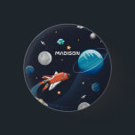 Badge Rond 2,50 Cm Galaxie de voyage spatial personnalisée<br><div class="desc">Boutons de l'espace extra-atmosphérique vous pouvez ajouter un nom pour le rendre personnel. Découvrez les autres objets de cette collection ci-dessous,  comme les étiquettes de bagage,  qui correspondent à ce mignon bouton. Ajoutez un nom en cliquant sur le lien "Personnaliser" ci-dessus</div>