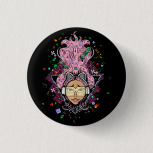 Badge Rond 2,50 Cm Gamer fille