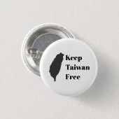 Badge Rond 2,50 Cm Garder Taïwan libre (Devant & derrière)