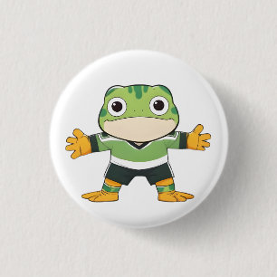 Badge Rond 2,50 Cm Gardien de but grenouille mignon Design Kawaii Foo