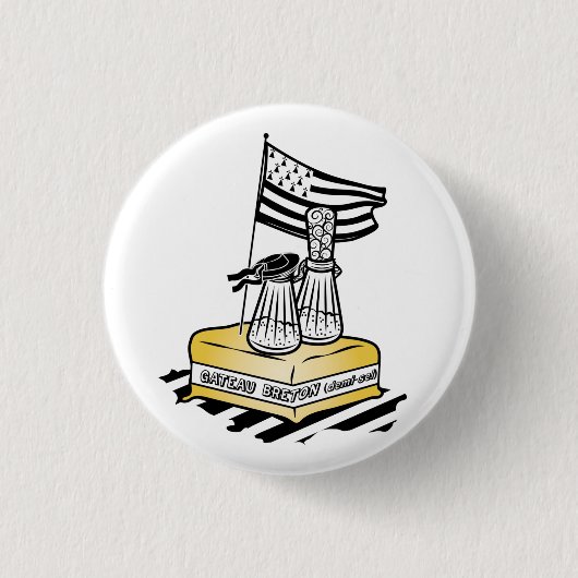 Badge Rond 2,50 Cm Gâteau Breton (Devant)