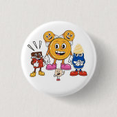 Badge Rond 2,50 Cm Gaufre, Chantilly, Chocolat, Marshmallow (Devant)