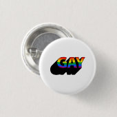 BADGE ROND 2,50 CM GAY 3D (Devant & derrière)