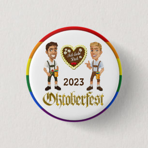 Badge Rond 2,50 Cm Gay LGBTQIA+ Oktoberfest 2023 Épinglette