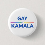 Badge Rond 2,50 Cm Gay pour Kamala Harris (Devant)