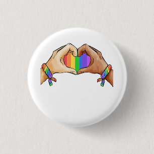 Badge Rond 2,50 Cm Gay Pride Clothing Lgbt Rainbow Flag T Heart