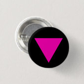 Badge Rond 2,50 Cm GAY PRIDE "de TRIANGLE ROSE" 1,25 pouces (Devant & derrière)