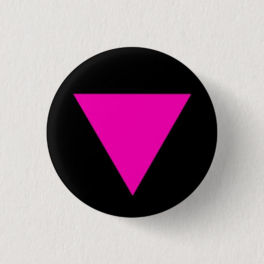 Badge Rond 2,50 Cm GAY PRIDE "de TRIANGLE ROSE" 1,25 pouces (Devant)