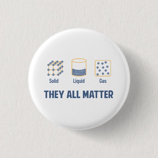 Badge Rond 2,50 Cm Gaz solide liquide - ils toute la matière (Devant)