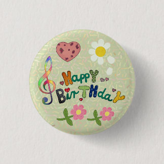 Badge Rond 2,50 Cm Geburtstag