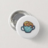 Badge Rond 2,50 Cm Gecko endormi (Devant & derrière)