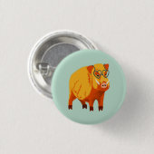 Badge Rond 2,50 Cm Geek Pig Funny Nerdy (Devant & derrière)