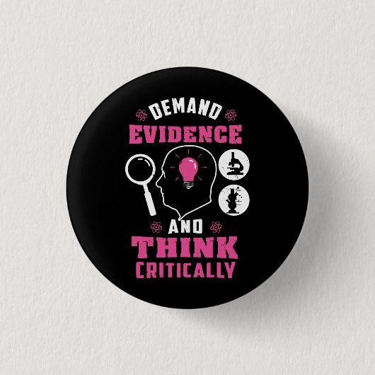 Badge Rond 2,50 Cm Geek scientifique des enquêtes judiciaires (Devant)
