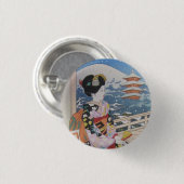 Badge Rond 2,50 Cm Geisha (Devant & derrière)