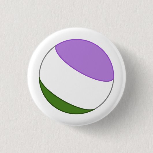 Badge Rond 2,50 Cm Genderqueer Pride Sphere (Devant)