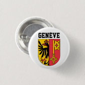 Badge Rond 2,50 Cm Genève, Suisse - blason (Devant & derrière)