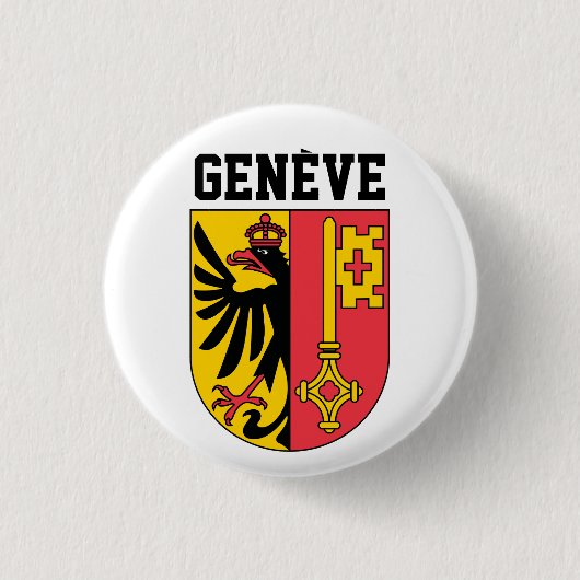 Badge Rond 2,50 Cm Genève, Suisse - blason (Devant)