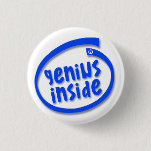 Badge Rond 2,50 Cm Génie à l'intérieur