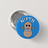 Badge Rond 2,50 Cm Genre à thème Nuts ou No Nuts révéler épingle (Devant & derrière)